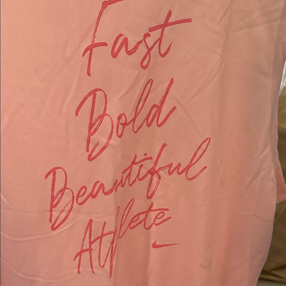 Nike Women's Pink Graphic Muscle Tee